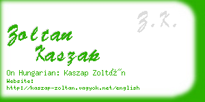 zoltan kaszap business card